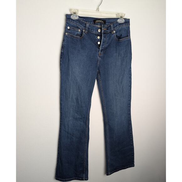 London Jeans Sz 2wmns button fly Waist 28" hip 37"Ins 29"Leg width 18" - Picture 1 of 10